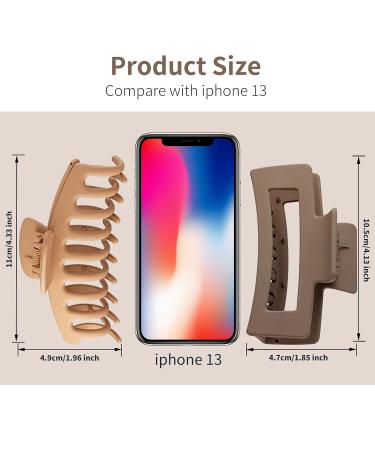 8-Piece Matt Hair Clip Set for Thick & Thin Hair - 11cm Ladies Hair Accessories | Perfect Gift Idea - Buy Online on GoSupps.com