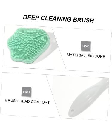 Mikinona Silicone Face Brush Handheld Face Brush Pore Cleaner Silicone Face Scrubber Handle Face Brush Cleansing Brush Face Brush Cleansing Silicone Brush Manual Silica Gel Blackhead Brush 15.3x5.2cm Green - Buy Online on GoSupps.com
