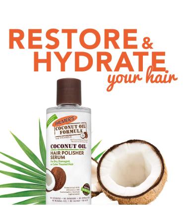 Palmers Coconut Oil Hair Polisher Serum 6oz x 2 - Hydrating Hair Treatment - Buy Online on GoSupps.com