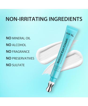 Retinol Eye Cream - Eye Serum for Dark Circles & Puffiness Anti-Aging - Under Eye Cream with Hyaluronic Acid & Caffeine to Reduce Wrinkles & Repair the Eye Area (15ml) Unscented - Buy Online on GoSupps.com