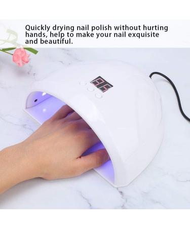36w nail dryer lamp fashion nail hardening machine manicure tool smart led uv gel nail polish dryer lamp nail polish dryer for normal nail polishes with 12 light beads(White) - Buy Online on GoSupps.com