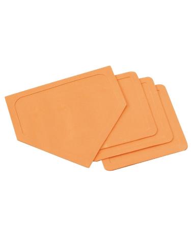 Sportime - 708331 Throw-Down Bases and Home Plate, Orange, Set of 4