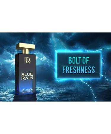 Bergamot Beaut'e Blue Rain Eau De Parfum | Best Perfume for Men with Aquatic and Musk for All Occasions | Long Lasting Premium Fragrance for Man 100ml - Buy Online on GoSupps.com