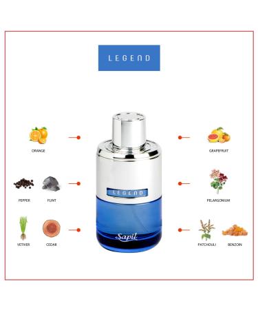 Sapil Legend perfume for Men - Long-lasting Spray for Men Fragrance (100ml) | Spicy Woody Perfume for Men | Daily Arabic Cologne from Dubai | Enticing Scent for Confident Men - Buy Online on GoSupps.com