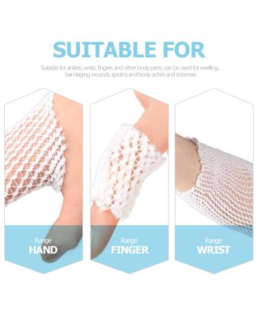 FRCOLOR 2 Rolls Elastic First Aid Sports Wrap - Tubular Bandages & Mesh Fix Net Tape - 200x5.8cm - White - International Shipping - Buy Online on GoSupps.com