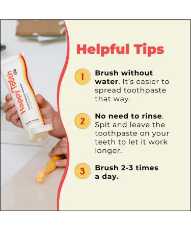 Happy Tooth Hydroxyapatite Toothpaste Fluoride Free Natural Whitening for Kids Toddlers and Adults SLS Free Enamel Safe Dentist Formulated with Clean Ingredients Fresh Mint Flavor 4.0 oz Mint 4 Ounce (Pack of 1) - Buy Online on GoSupps.com