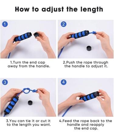 HITOP Adjustable Jump Rope for Kids & Adults - Blue | Sport Fitness Workout Toy for Christmas Stocking Stuffers - Buy Online on GoSupps.com