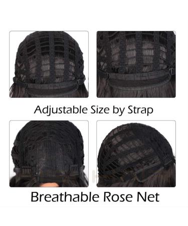 26-Inch Long Wavy Black Wig - Heat Resistant Synthetic Brown & Red Wavy Hair for Women - Buy Online on GoSupps.com