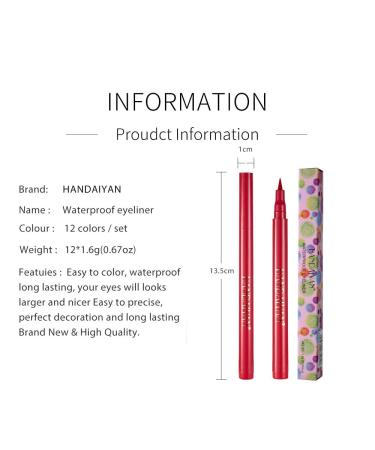 Waterproof 3Pcs Blue White Black Colored Eyeliner Set for Long-Lasting Colorful Eye Makeup - Buy Online on GoSupps.com