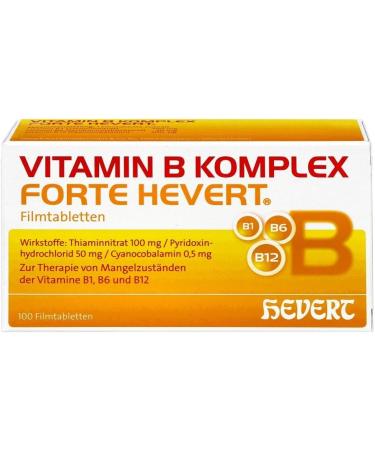 Vitamin B Complex Forte Hevert Tablets - 100 Count for Optimal Health | International Shipping Available - Buy Online on GoSupps.com