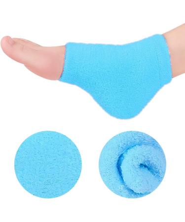 FonsBleaudy Moisturizing Gel Heel Sleeves 2 Pairs Gel Lined Toeless Spa Socks for Cracked Heels Dry Feet While Sleeping - Buy Online on GoSupps.com