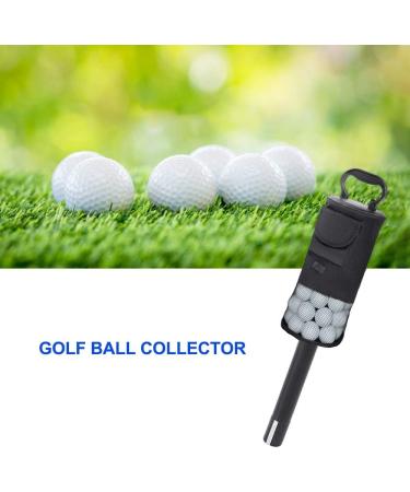 Golf Ball Collector Bag with Detachable Ball Retriever - Holds 75 Balls, Scooping Device & Storage Bag - Black - Buy Online on GoSupps.com
