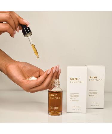 Sun lEssence Self-Tanning Concentrate | Streak-Free Face Tanning Drops for Medium/Dark Skin - Easily Blend with Moisturizer - Buy Online on GoSupps.com