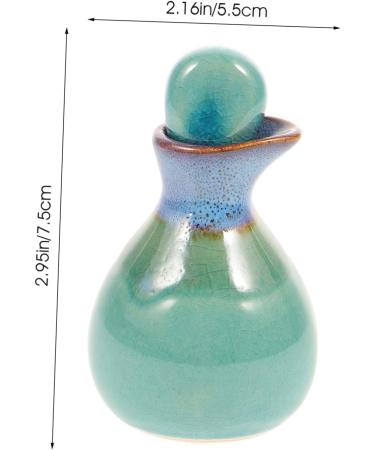FOMIYES Small Stand Ceramic Sake Bottle Ceramics Bowl for Beauty Salon Ceramic Bowl Sealed Jar Mini 5.5 7.5cm Blue - Buy Online on GoSupps.com