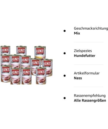 Rinti Kennerfleisch Dog Food Mix - 12 x 400g Cans | Premium Quality International Shipping - Buy Online on GoSupps.com