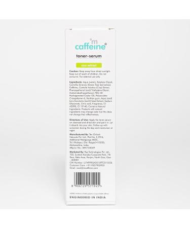 mCaffeine Toner Serum CICA Extracts - Green Tea - Pore Tightening - Soothes and Moisturizes Skin - Reduces Blemishes Removes Excess Oils - 150 ml - Buy Online on GoSupps.com