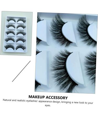 Beavorty False Eyelash 5 Pairs es false lashes fake makeup lashes self adhesive eyelashes natural look 3d false eyelashes lashes artificial eyelashes magnetic girl fiber - Buy Online on GoSupps.com