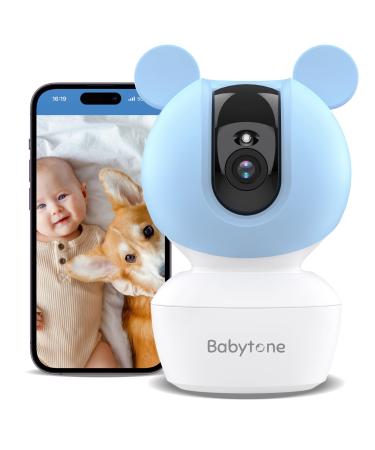 Babytone 4MP Wifi Indoor Security Camera 2.5K Wireless Baby Monitor with with Phone APP Auto Tracking Pet Camera with 2 Way Audio IR Night Vision Human/Sound/Motion Detection Works with Alexa