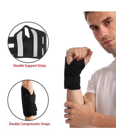 Shop Nucamper Breathable Wristwear Bandage - Adjustable Metal-Rail Stabilizer for Arthritis Tendonitis & Sprains - Right-Handed Black - International Shipping Available - Buy Online on GoSupps.com