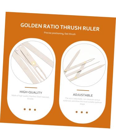 Ipetboom 2 Pcs Second Generation Scale Golden Ratio Stencil Kits Molds Eyebrow Measurement Tool Metal 25x5x0.6cmx2pcs Silverx2pcs - Buy Online on GoSupps.com