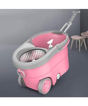 Stainless Steel Spinning Mop Bucket with Wringer Home Cleaning Kit for Hardwood Floors and Tiles to pursue happiness - Buy Online on GoSupps.com