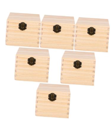 Solustre 6 pc storage box for essential oils Organizer for storing pearl gift boxes made of wood jewelry pearl jewelry gift essential oil wooden exhibition stand