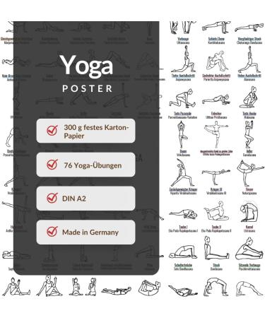 FIT BALANCED Yoga Poster A2 - 76 Essential Yoga Exercises & Asanas for Home Practice | International Shipping - Buy Online on GoSupps.com