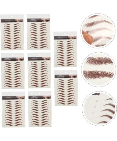 WOONEKY 9 Sheets Waterproof Eyebrow Stickers 6d Hair-like Eyebrows Stickers Imitation Eyebrow Sticker Makeup Brow Sticker Fake Eyebrow Stickers Eyebrow Stencils Eyebrow Stickers - Buy Online on GoSupps.com