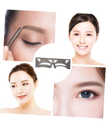 Ipetboom 8 Pcs Eyebrow Ruler Makeup Supplies Makeup Stuff T Tool Eyebrow Template Sticker Stainless Steel 20x4.8cmx4pcs As Shownx4pcs - Buy Online on GoSupps.com