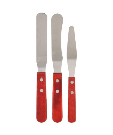 Wax spatula straight wax body hair removal tool wax spatula set made of stainless steel for hair removal-body wax with wooden handle