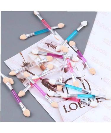 10 Piece Double-end Makeup Brush Disposable Dual Sided Eyeshadow Brush Oval Sponge Tip Applicators Beauty Tool Kit (white) - Buy Online on GoSupps.com