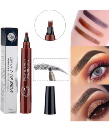 2 Pcs Lightsbetter Waterproof Brow Pen Lightsbetter Eyebrow Waterproof Eyebrow Pen Lightsbetter Tint My 4 Tip Brow Waterproof 4-Tip Eyebrow Pencil Microblading Eyebrow Pen (Gray Brown) - Buy Online on GoSupps.com