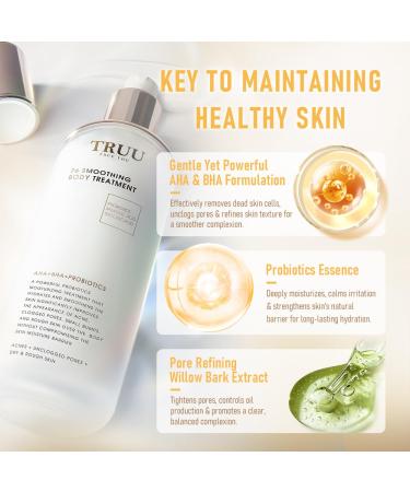 TRUU 76 Body Lotion - Advanced Exfoliating Treatment with Probiotics & Willow Bark Extract for Smooth Hydrated Skin | 4.1 Fl. Oz | International Shipping Available - Buy Online on GoSupps.com