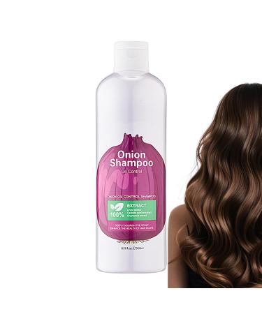 Onion Hair Shampoo Oil Control Formula 7.87x2.44x2.44 Inches Bottle with Nourishing Blend Deep Cleaning Hair Wash Shampoo with Long Lasting Effect Hairs Care for Dry Oily Fine Hairs Use