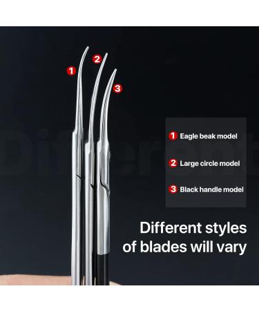 Qunzhao Cuticle Scissors for Women and Men Curved Stainless Steel with Tip Grooming Blades Manicure Nail for Dry Skin Nail Scissors (1) - Buy Online on GoSupps.com