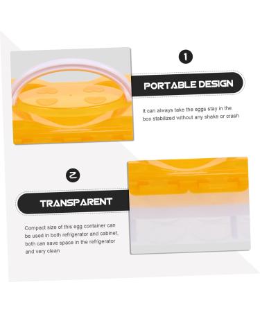 Egg Storage Box Plastic Tray Plastic Eggs Plastic Egg Holder Tray Egg Plate Travel Filling re-usable Orange 24X16.5X10CM - Buy Online on GoSupps.com