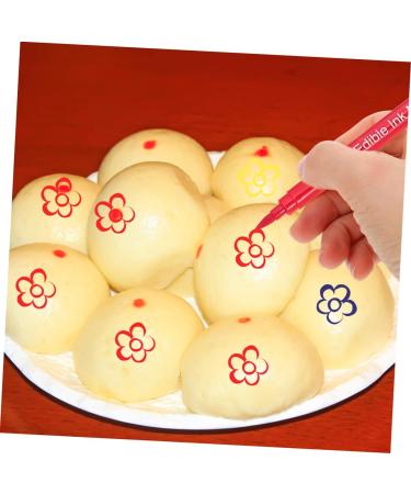 FELTECHELECTR 6pcs Biscuits Decor Cake Boxes Dual-Tips Edible Markers Food Pens Edible Coloring Markers Plastic - Buy Online on GoSupps.com