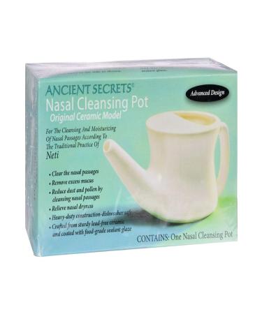 Ancient Secrets Ceramic Nasal Cleansing Pot 1 Neti Pot - Buy Online on GoSupps.com