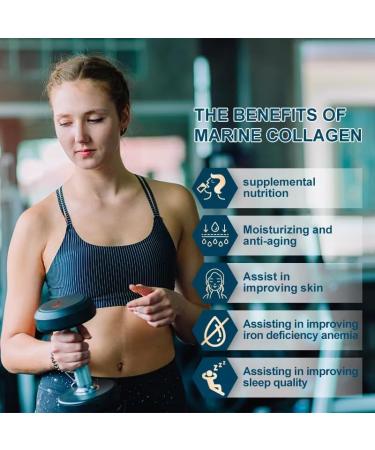 Marine Collagen 1000mg with Vitamin C Hyaluronic Acid - Bone & Joint Health - Buy Online on GoSupps.com