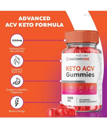 Anatomy One Keto Gummies with Apple Cider Vinegar - Advanced Weight Loss Supplement (60 Gummies) - Buy Online on GoSupps.com