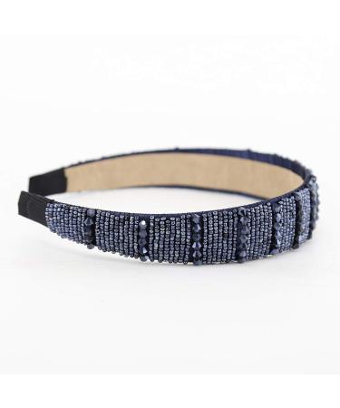 BTWTRY Navy Blue Crystal Headband - Handmade Fashion Hair Accessory for Women and Girls - Buy Online on GoSupps.com