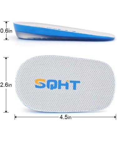 SQHT Height Increase Insoles - Heel Lift Inserts for Leg Length Discrepancies Achilles Tendonitis Heel Cups - Large 0.6 Inch - Pack of 2 - Buy Online on GoSupps.com