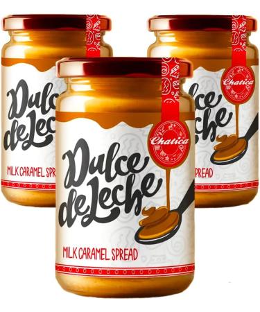 Chatica Dulce de Leche 450g (Pack of 3) / Mexican Caramelised Milk Sweet & Creamy Caramel Sauce Caramel Spread - Buy Online on GoSupps.com