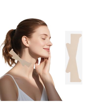 20pcs Invisibles Bandes de Lifting du Cou R utilisables lastiques Bandes de Resserrement du Cou Imperm ables & Respirantes Patchs Contre Rides pour Visage Utilisation Pr -Maquillage