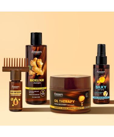  Rossen Rossen Hair Infusion Set Hair Loss Treatment Promotes Growth with Argan Oil and Ginger 4 in 1 Formula with Natural Ingredients Strengthens and Nourishes - Buy Online on GoSupps.com