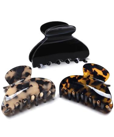 Fsmiling 3 piece of hair clip Small medium -sized hair clip women small for thin and thick hair acetate hair clips women set for women 3pack color c - Buy Online on GoSupps.com