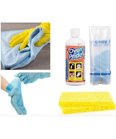 Oven Pride Oven Cleaner (1) With a Sponge wipe + Bags to Clean Oven Racks and Grill + Gloves Easy to use (Instructions included) Full Complete Deep Oven Cleaning Kit - Buy Online on GoSupps.com