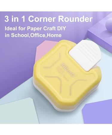 Zettokete Flat Angle Corner Punch 3 in 1 Corner Cutter Corner Rounder 5mm+10mm+15mm Cutting Length Craft Punch Paper Punch for Crafting Scrapbooking Supplies Gift Card Photo DIY Office & Home(Yellow) - Buy Online on GoSupps.com