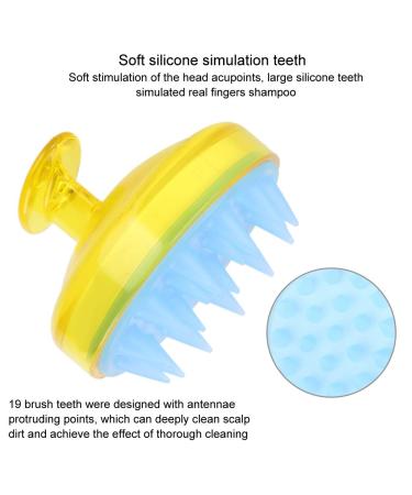 Shower Ridge Scalp Massage Brush | Silicone Head Massager for Hair Washing & Peeling | Yellow Care Device - Buy Online on GoSupps.com