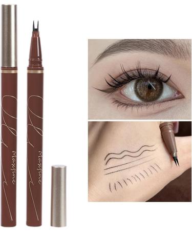 Double Tip Eyelash Pencil Sweatproof Liquid Eyeliner Pencil - Thin Eyeliner Liquid Eyeliner Available in Three Colours Eyeliner Pencil with Bifurcated Brush Head Rowces Black - Buy Online on GoSupps.com